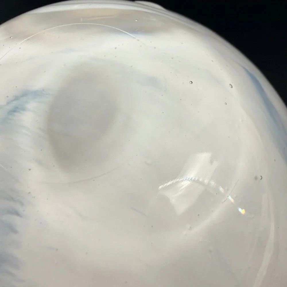 Kosta Boda Atoll White Glass Votive Candle‎ Bowl Anna Ehrner Signed with Box